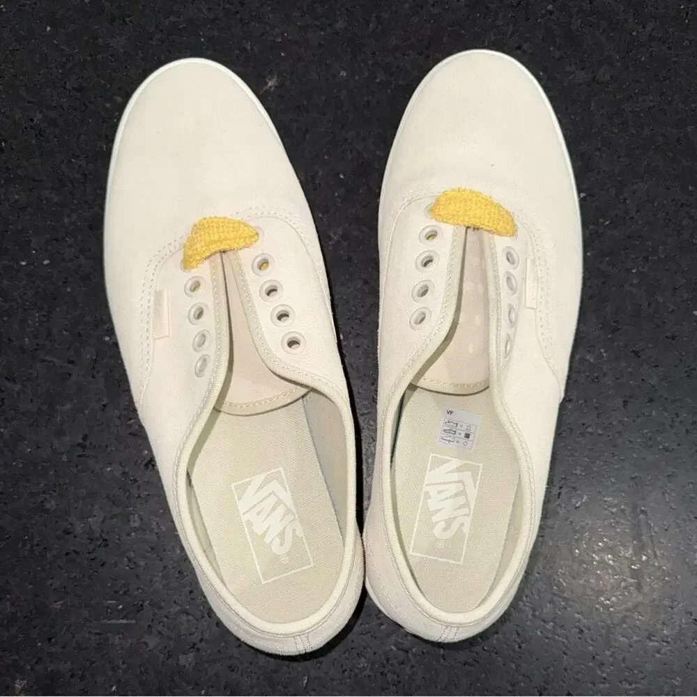 NEW Vans Authentic Beige Lowpro Fat Lace Yarrow Skate Shoes Women’s Size 9